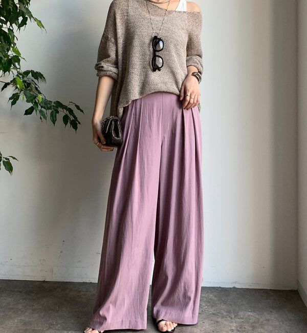  「シャンブレータックワイドパンツ」|チノ|