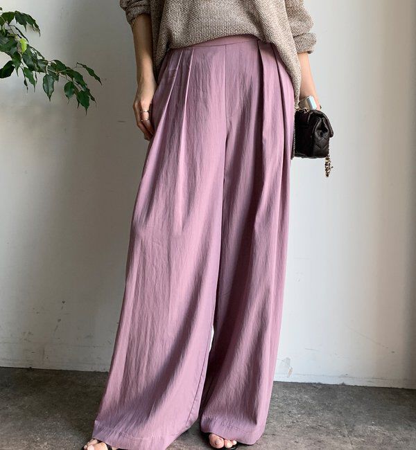  「シャンブレータックワイドパンツ」|チノ|