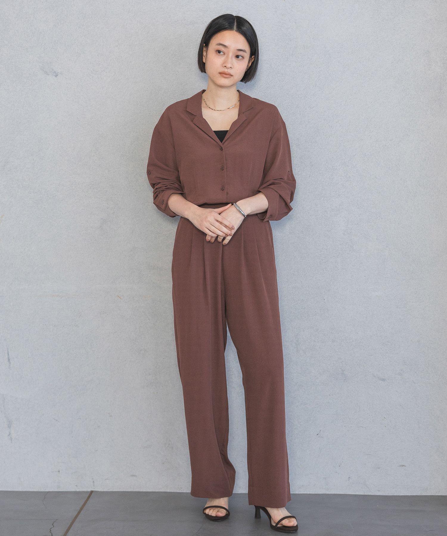 A part by 「カイキンサロペット」|オールインワン|ブラウン