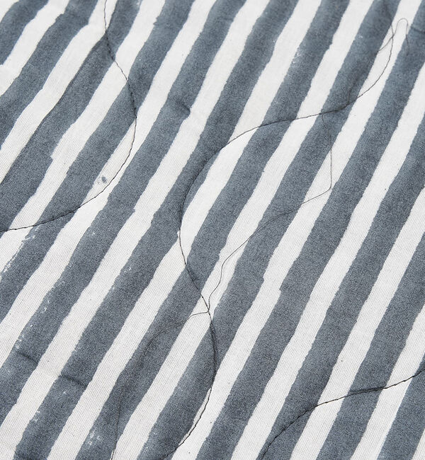 collex「ブロックプリントキルトケット ストライプ 140&times;200cm」|ブランケット|