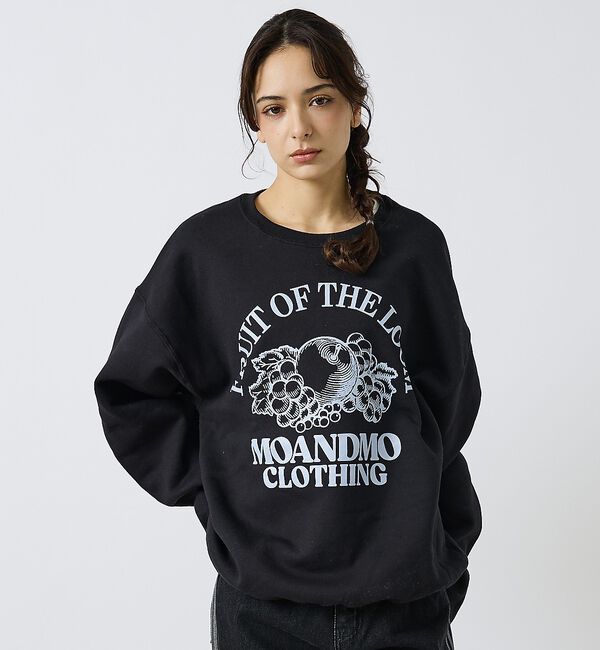 ABAHOUSE「【MOANDMO CLOHING &times; FRUIT OF THE LOOM】CRE」|スウェット・ジャージ|ブラック