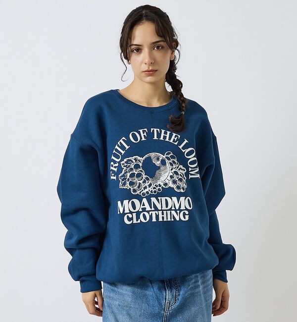 ABAHOUSE「【MOANDMO CLOHING &times; FRUIT OF THE LOOM】CRE」|スウェット・ジャージ|ネイビー