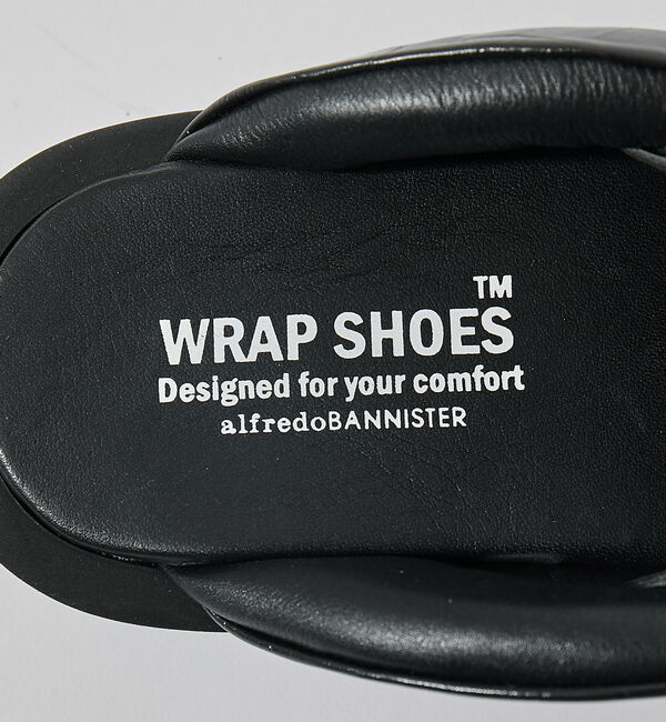 alfredoBANNISTER「＜クロコ型押し＞【WRAP SHOES】ボリュームソール雪駄 トングサンダル」|サンダル|
