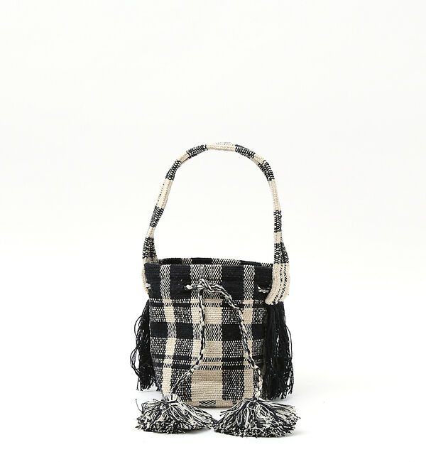 Rouge vif「【Swaraj】ジャガードバケツ型バッグ」|ハンドバッグ|ブラック系その他1