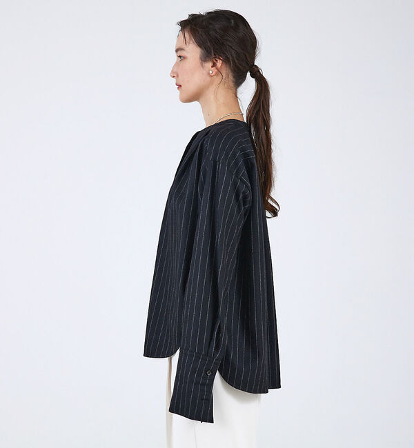 qualite「【セットアップ対応】ウールサキソニーWカフスシャツ」|シャツ・ブラウス|