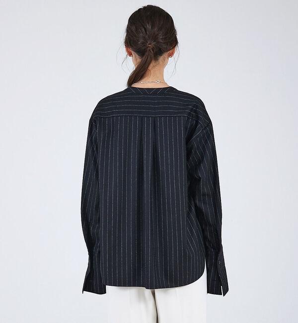 qualite「【セットアップ対応】ウールサキソニーWカフスシャツ」|シャツ・ブラウス|