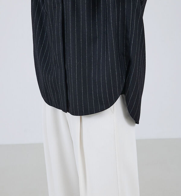 qualite「【セットアップ対応】ウールサキソニーWカフスシャツ」|シャツ・ブラウス|