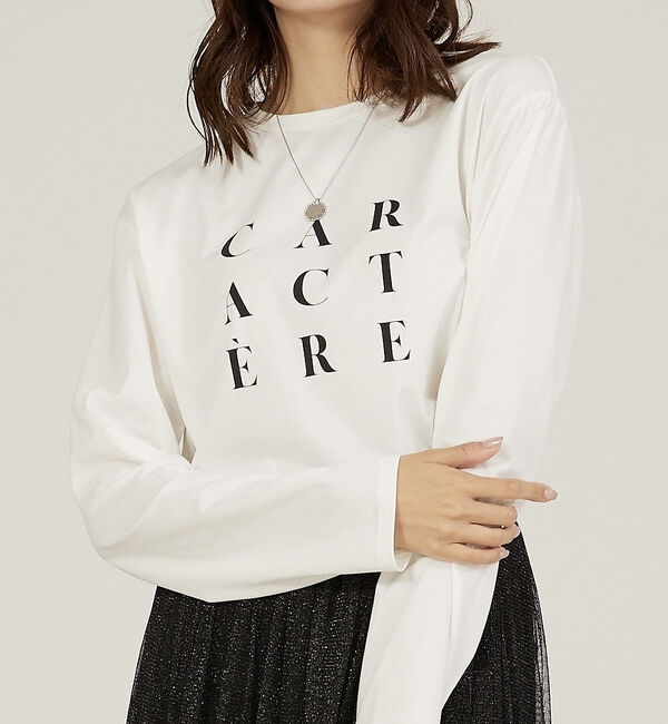 abahouse mavie「【定番/長袖】ロゴロンT」|Tシャツ・カットソー|ホワイト系その他1