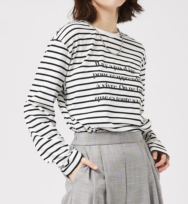 abahouse mavie「【定番/長袖】ロゴロンT」|Tシャツ・カットソー|ブラック系その他1