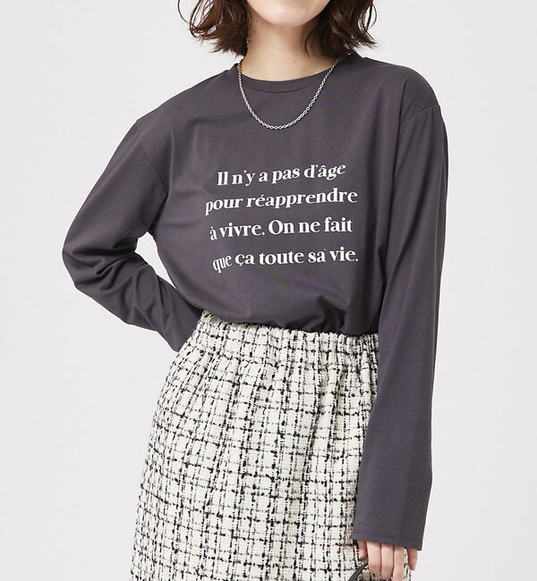 abahouse mavie「【定番/長袖】ロゴロンT」|Tシャツ・カットソー|グレー系その他2