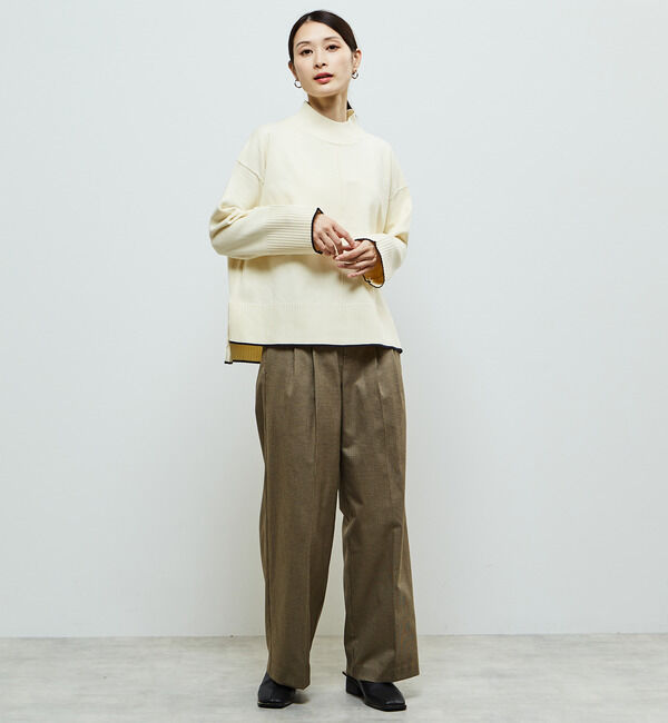 Soffitto「【定番】ライン入りハイネックニット」|ニット・セーター|