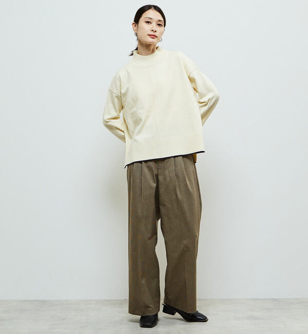 Soffitto「【定番】ライン入りハイネックニット」|ニット・セーター|