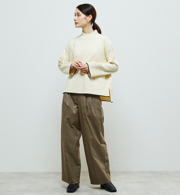 Soffitto「【定番】ライン入りハイネックニット」|ニット・セーター|