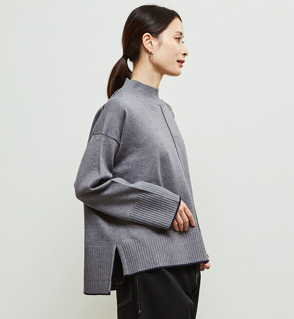Soffitto「【定番】ライン入りハイネックニット」|ニット・セーター|