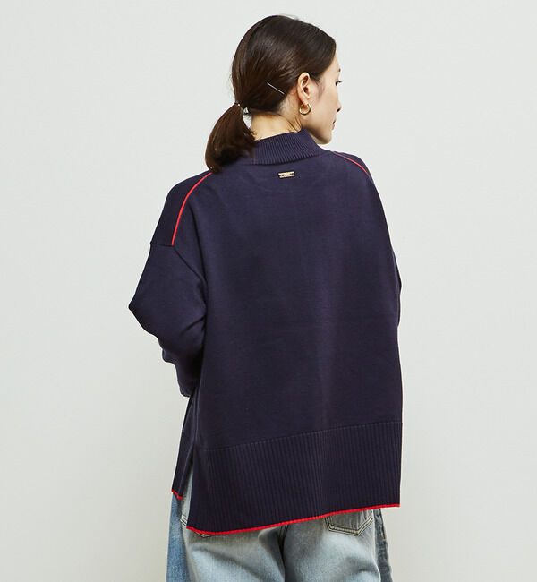 Soffitto「【定番】ライン入りハイネックニット」|ニット・セーター|
