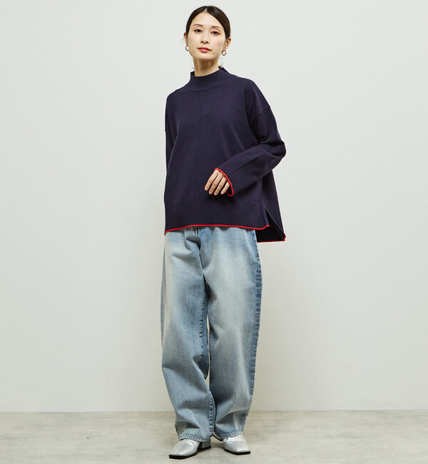 Soffitto「【定番】ライン入りハイネックニット」|ニット・セーター|