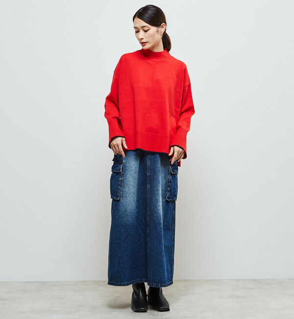 Soffitto「【定番】ライン入りハイネックニット」|ニット・セーター|