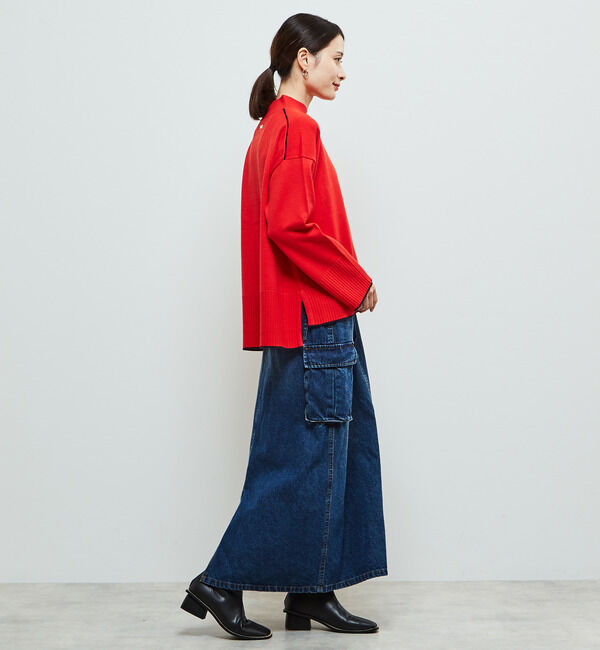 Soffitto「【定番】ライン入りハイネックニット」|ニット・セーター|