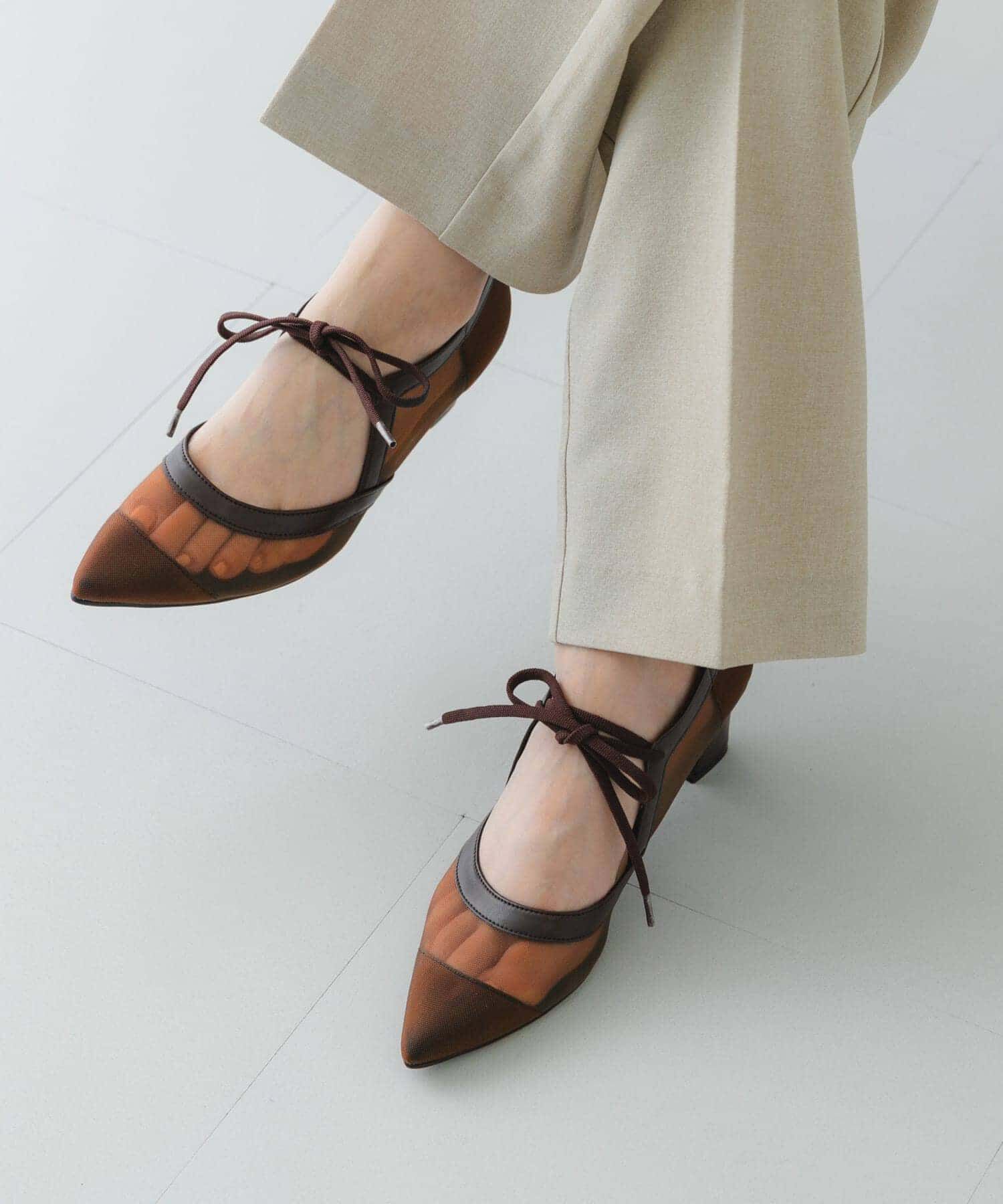 RODE SKO「『MADE IN JAPAN』チャンキーヒールリボンパンプス」|パンプス|