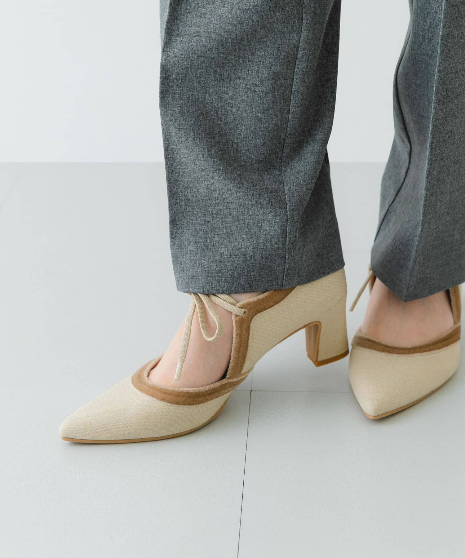 RODE SKO「『MADE IN JAPAN』チャンキーヒールリボンパンプス」|パンプス|