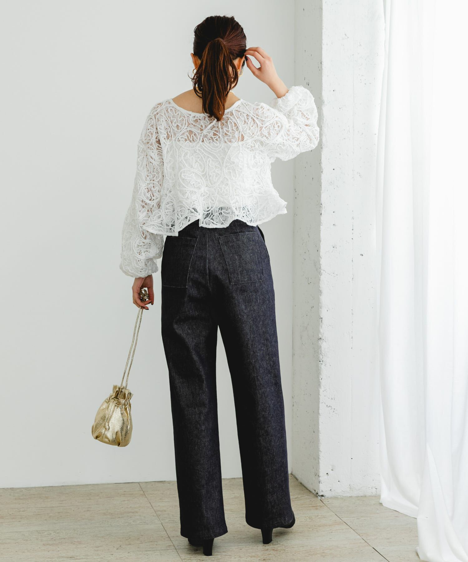 URBAN RESEARCH ROSSO「『MADE IN JAPAN』F by ROSSO　モンスターストレッチワイドストレートデニム」|デニム|