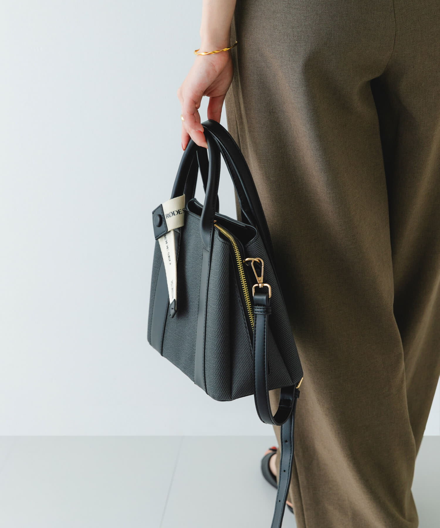 RODE SKO「ロゴリボン付2WAYハンドバッグ」|ハンドバッグ|