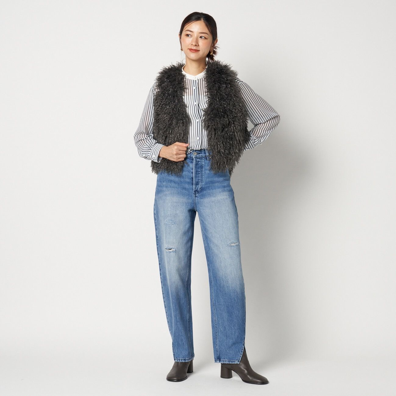 HELIOPOLE「HELIOPOLE SHEEP ECO FUR GILET」|ベスト・ジレ|