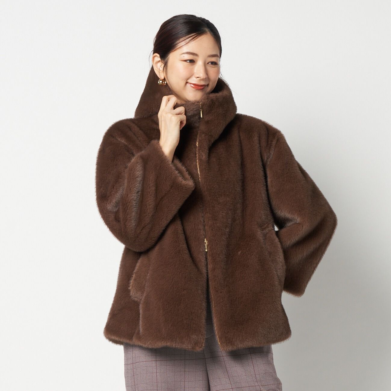 HELIOPOLE「HELIOPOLE MINK ECO FUR HOODIE BLOUSON」|ブルゾン・スタジャン|