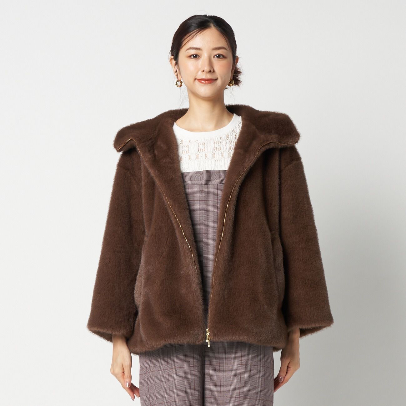 HELIOPOLE「HELIOPOLE MINK ECO FUR HOODIE BLOUSON」|ブルゾン・スタジャン|