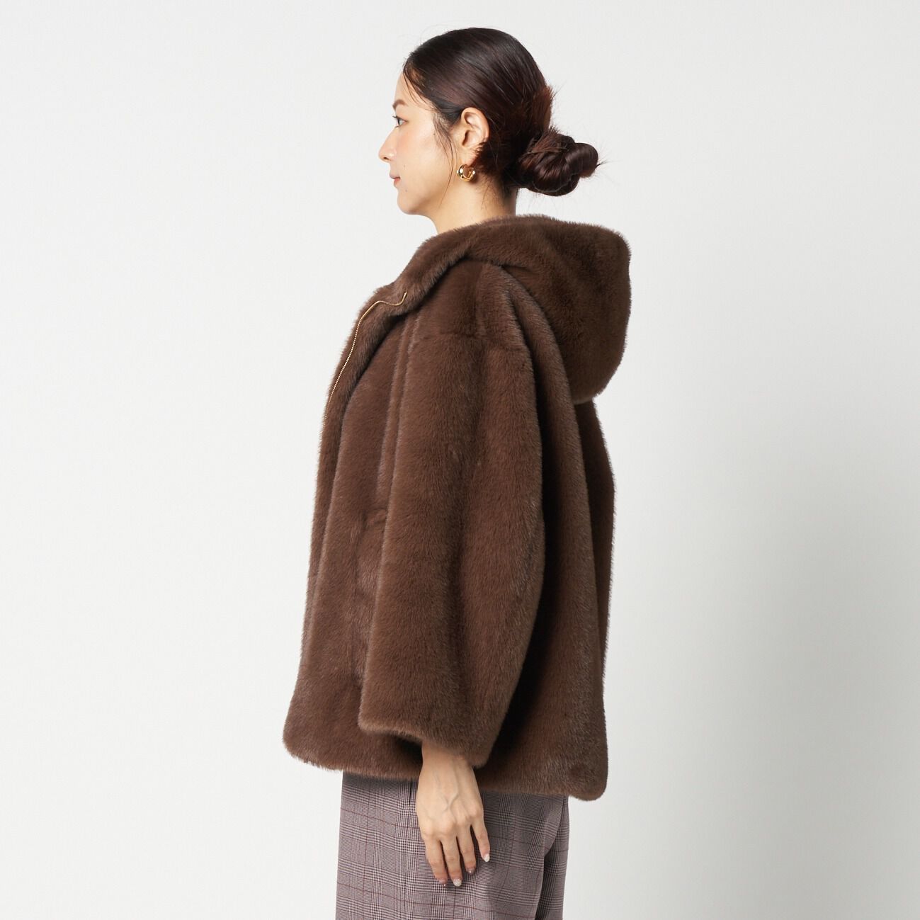 HELIOPOLE「HELIOPOLE MINK ECO FUR HOODIE BLOUSON」|ブルゾン・スタジャン|