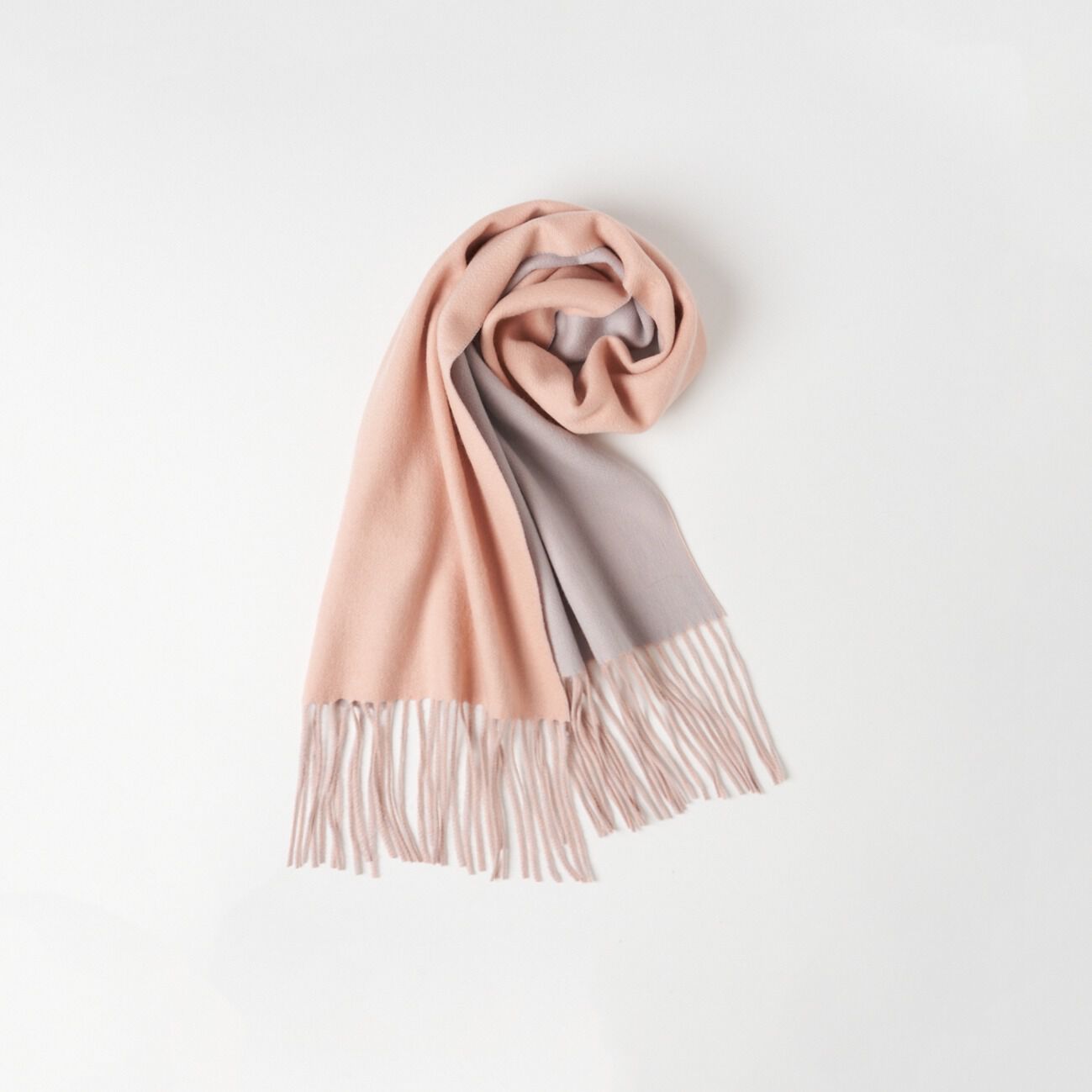  「Eds Cashmere CASHMERE REVERSIBLE MUFFLER」|マフラー|ライトグレー