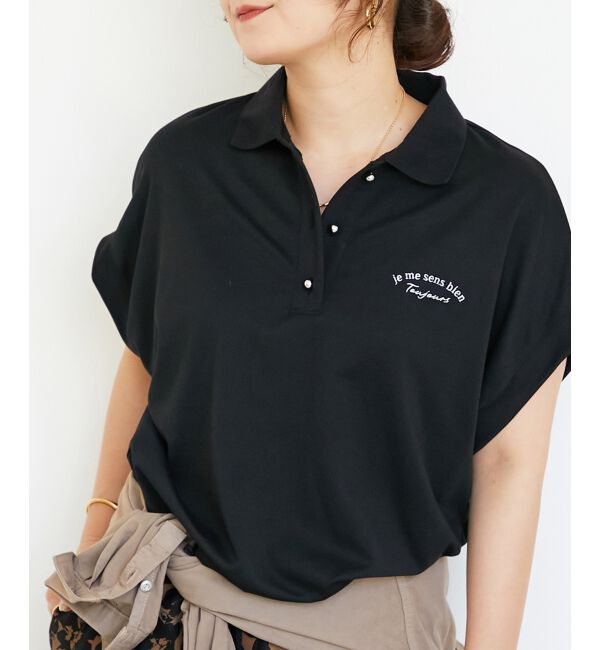  「ライトポンチポロシャツ」|ポロシャツ|ブラック