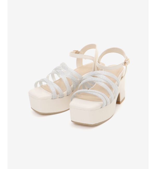 MAJESTICLEGON「シャイニークリアクロスサンダル」|サンダル|