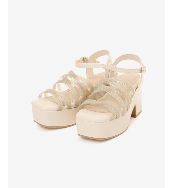 MAJESTICLEGON「シャイニークリアクロスサンダル」|サンダル|