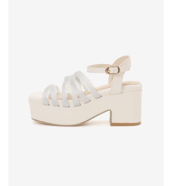 MAJESTICLEGON「シャイニークリアクロスサンダル」|サンダル|