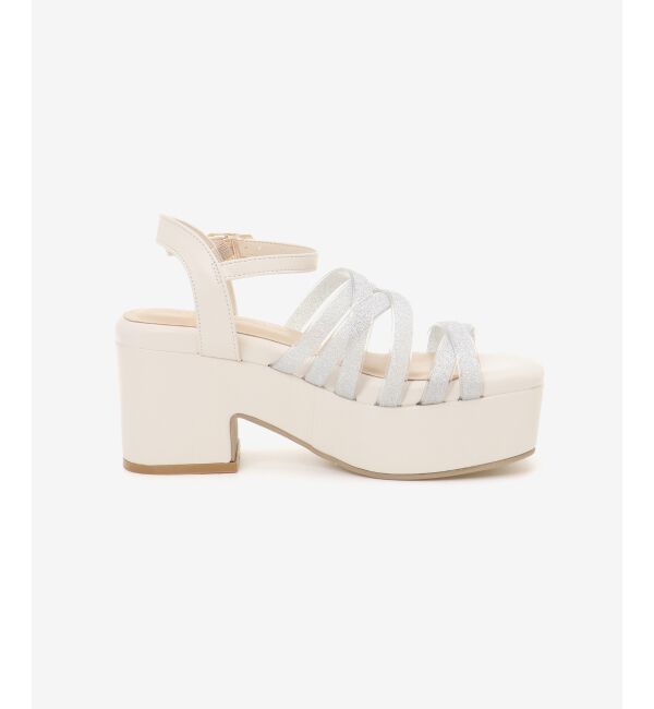 MAJESTICLEGON「シャイニークリアクロスサンダル」|サンダル|