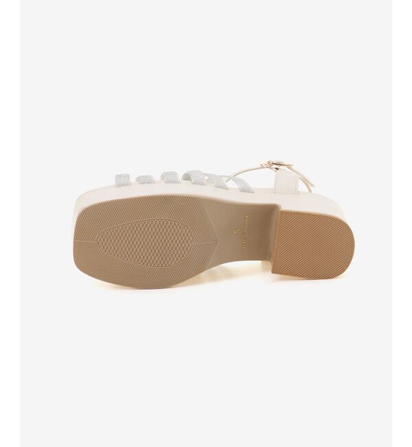 MAJESTICLEGON「シャイニークリアクロスサンダル」|サンダル|