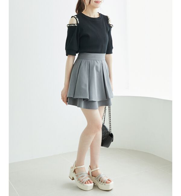 MAJESTICLEGON「シャイニークリアクロスサンダル」|サンダル|