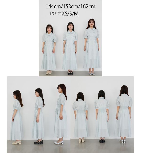  「サイドレースアップシャツワンピース」|ワンピース|
