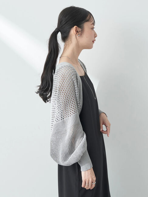 earth music&ecology「メッシュボレロ」|カーディガン|