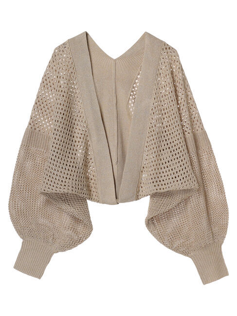 earth music&ecology「メッシュボレロ」|カーディガン|