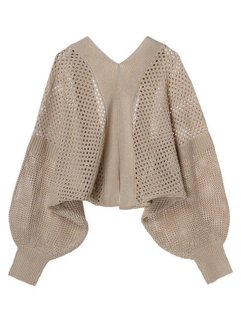 earth music&ecology「メッシュボレロ」|カーディガン|