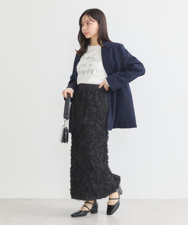 earth music&ecology「箔プリントグラフィックロンTee」|Tシャツ・カットソー|