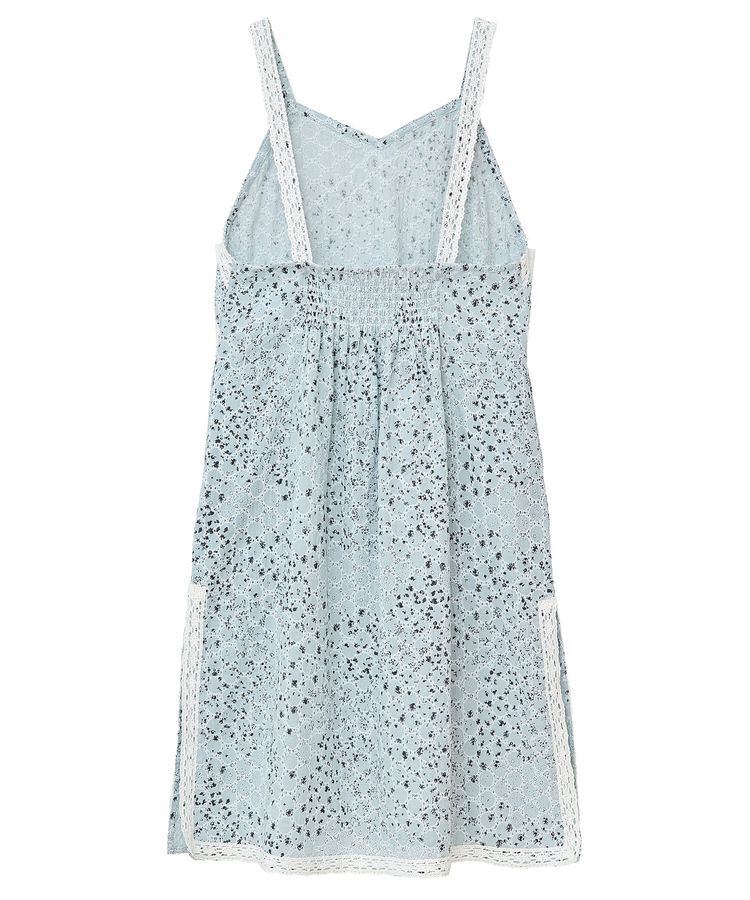 earth music&ecology「花柄プリントボーラー刺繍ミニキャミドレス」|ワンピース|