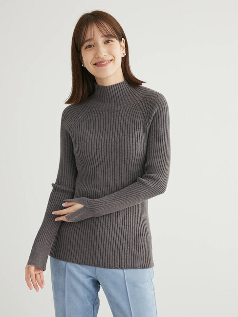 Green Parks「・Petit　Fleur　ボトルネックリブニット」|ニット・セーター|