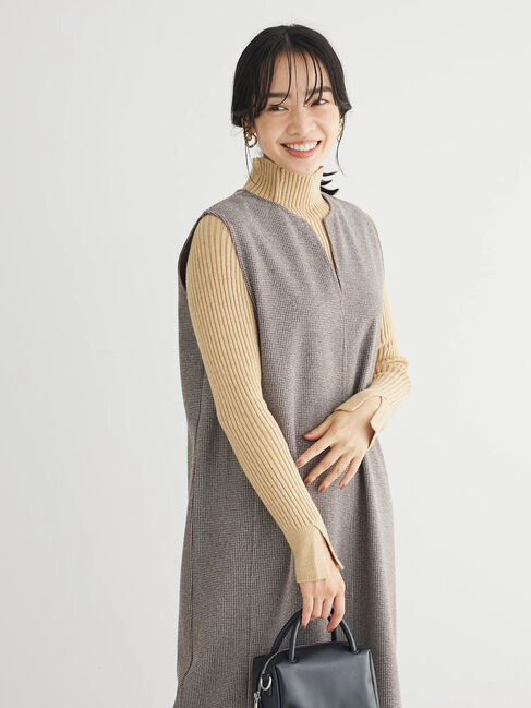 Green Parks「・Petit　Fleur　ボトルネックリブニット」|ニット・セーター|Light beige