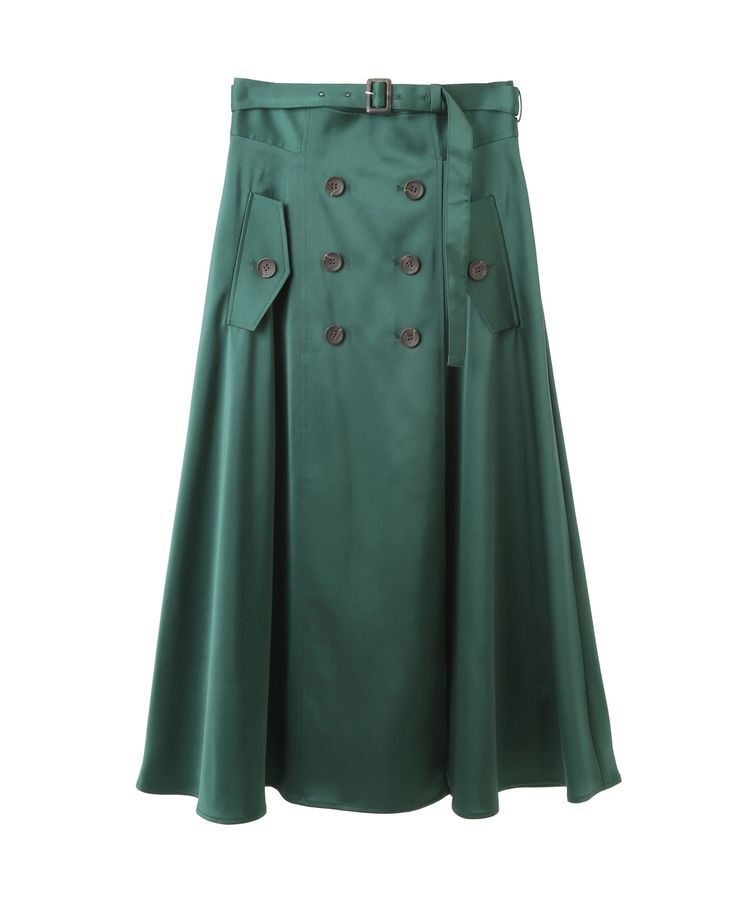 YECCA VECCA「トレンチデザインサテンスカート」|スカート|