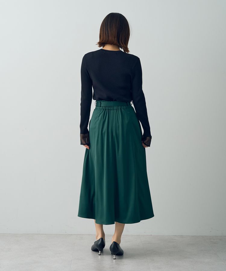 YECCA VECCA「トレンチデザインサテンスカート」|スカート|