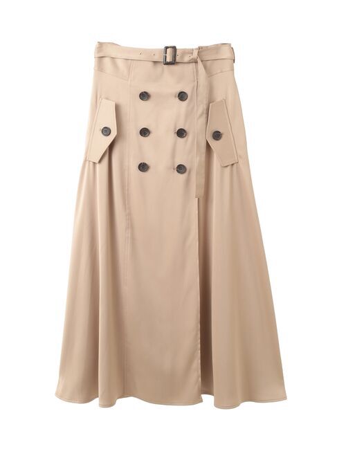 YECCA VECCA「トレンチデザインサテンスカート」|スカート|