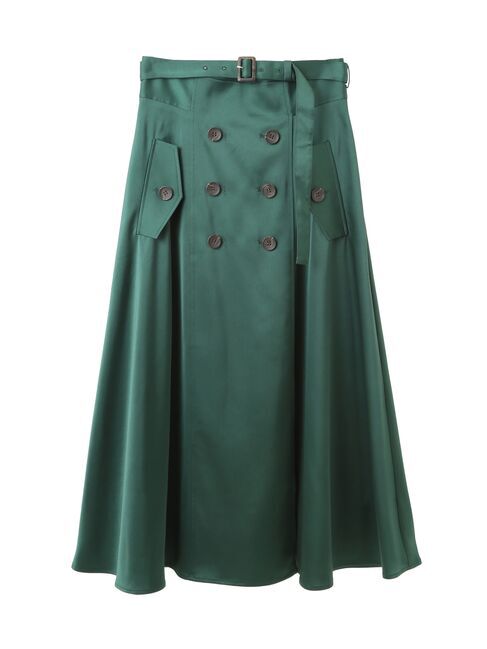 YECCA VECCA「トレンチデザインサテンスカート」|スカート|